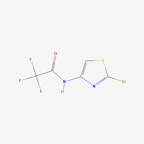 N-(2-bromo-1,3-thiazol-4-yl)-2,2,2-trifluoroacetamide (CAS: 59134-90-6) - Chemical Structure and Molecular Formula 