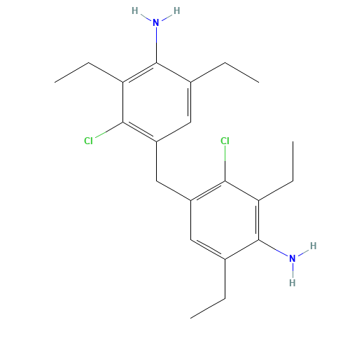 4-[(4-amino-2-chloro-3,5-diethylphenyl)methyl]-3-chloro-2,6-diethylaniline (CAS: 106246-33-7) - Related Chemical Product