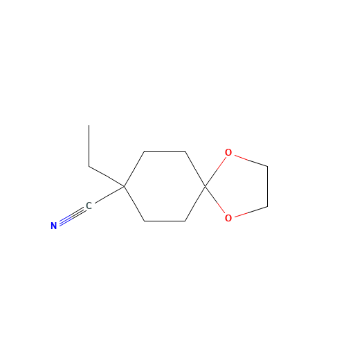 8-ethyl-1,4-dioxaspiro[4.5]decane-8-carbonitrile (CAS: 1298022-85-1) - Chemical Structure and Molecular Formula 