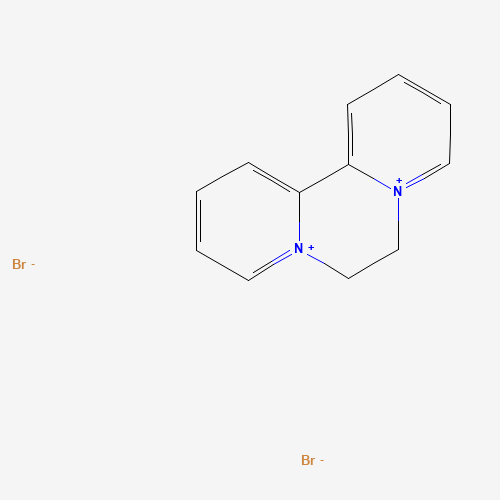 6,7-dihydrodipyrido[1,2-b:1',2'-e]pyrazine-5,8-diium;dibromide (CAS: 85-00-7) - Chemical Structure and Molecular Formula 