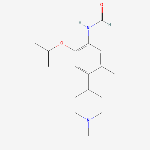 N-[5-methyl-4-(1-methylpiperidin-4-yl)-2-propan-2-yloxyphenyl]formamide (CAS: 1462951-54-7) - Chemical Structure and Molecular Formula 