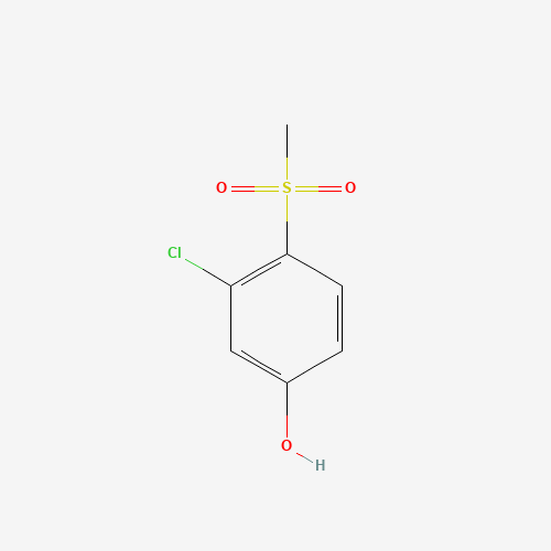 3-chloro-4-methylsulfonylphenol (CAS: 98550-90-4) - Chemical Structure and Molecular Formula 
