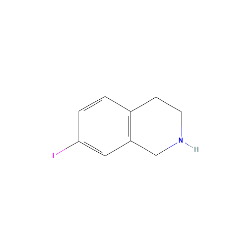 7-iodo-1,2,3,4-tetrahydroisoquinoline (CAS: 72299-62-8) - Chemical Structure and Molecular Formula 