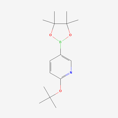 2-[(2-methylpropan-2-yl)oxy]-5-(4,4,5,5-tetramethyl-1,3,2-dioxaborolan-2-yl)pyridine (CAS: 1421341-09-4) - Related Chemical Product