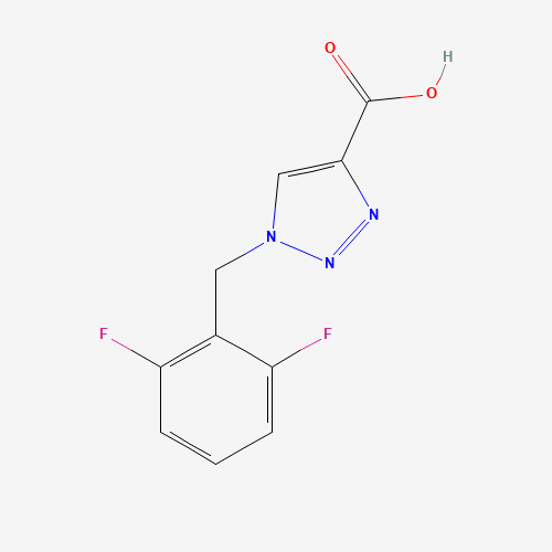 1-[(2,6-difluorophenyl)methyl]triazole-4-carboxylic acid (CAS: 166196-11-8) - Chemical Structure and Molecular Formula 