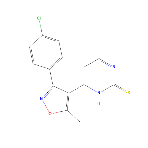 6-[3-(4-chlorophenyl)-5-methyl-1,2-oxazol-4-yl]-1H-pyrimidine-2-thione (CAS: 685542-51-2) - Related Chemical Product