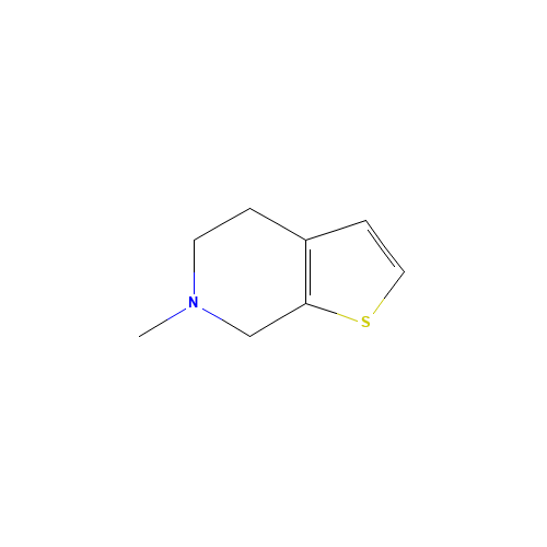 6-methyl-5,7-dihydro-4H-thieno[2,3-c]pyridine (CAS: 123279-90-3) - Chemical Structure and Molecular Formula 