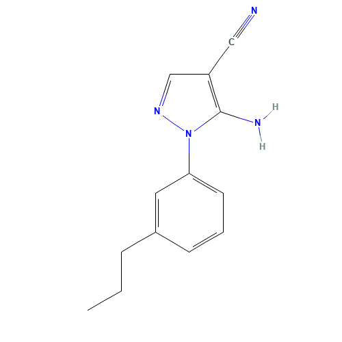 5-amino-1-(3-propylphenyl)pyrazole-4-carbonitrile (CAS: 650628-57-2) - Related Chemical Product