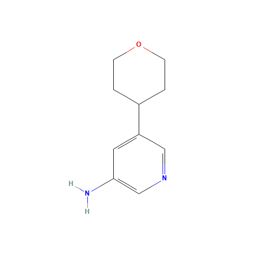 5-(oxan-4-yl)pyridin-3-amine (CAS: 1259442-70-0) - Chemical Structure and Molecular Formula 