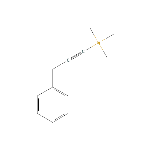 trimethyl(3-phenylprop-1-ynyl)silane (CAS: 31683-47-3) - Chemical Structure and Molecular Formula 
