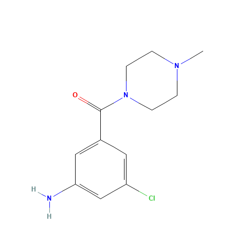 (3-amino-5-chlorophenyl)-(4-methylpiperazin-1-yl)methanone (CAS: 1375799-84-0) - Chemical Structure and Molecular Formula 