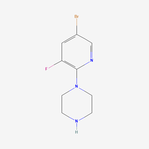 1-(5-bromo-3-fluoropyridin-2-yl)piperazine (CAS: 1141669-85-3) - Chemical Structure and Molecular Formula 