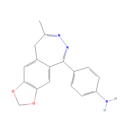 4-(8-methyl-9H-[1,3]dioxolo[4,5-h][2,3]benzodiazepin-5-yl)aniline (CAS: 102771-26-6) - Related Chemical Product