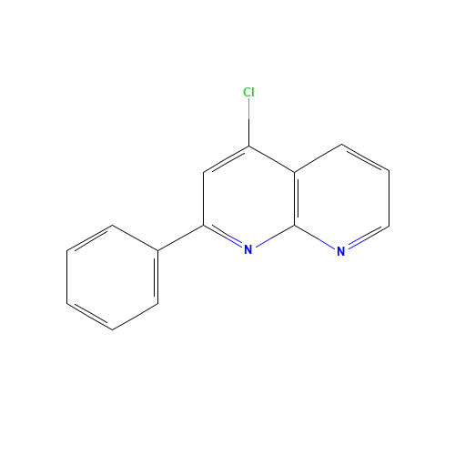 4-chloro-2-phenyl-1,8-naphthyridine (CAS: 1330533-06-6) - Chemical Structure and Molecular Formula 