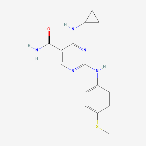 4-(cyclopropylamino)-2-(4-methylsulfanylanilino)pyrimidine-5-carboxamide (CAS: 1198302-14-5) - Related Chemical Product