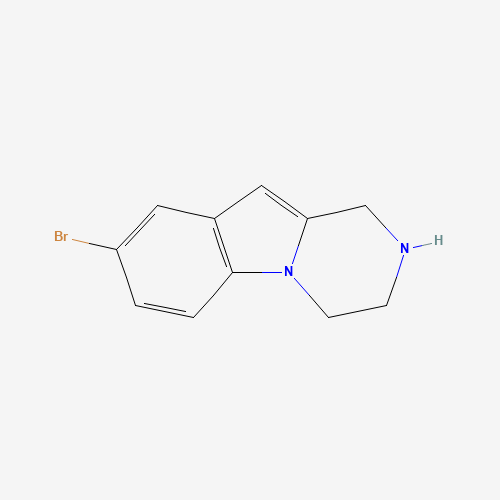 8-bromo-1,2,3,4-tetrahydropyrazino[1,2-a]indole (CAS: 201809-32-7) - Chemical Structure and Molecular Formula 