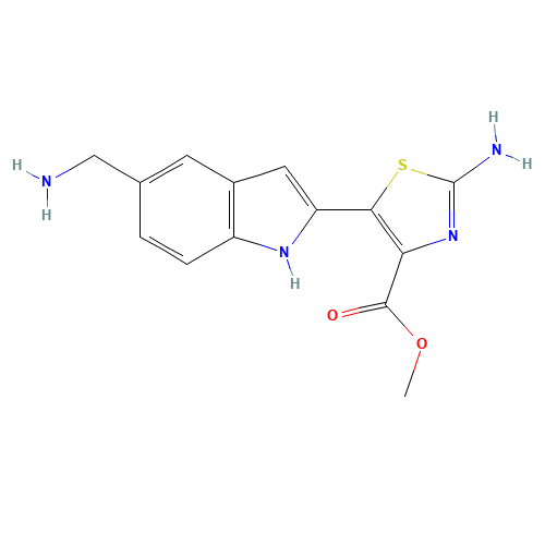 methyl 2-amino-5-[5-(aminomethyl)-1H-indol-2-yl]-1,3-thiazole-4-carboxylate (CAS: 1137643-72-1) - Related Chemical Product