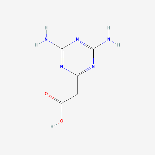 2-(4,6-diamino-1,3,5-triazin-2-yl)acetic acid (CAS: 89180-20-1) - Chemical Structure and Molecular Formula 