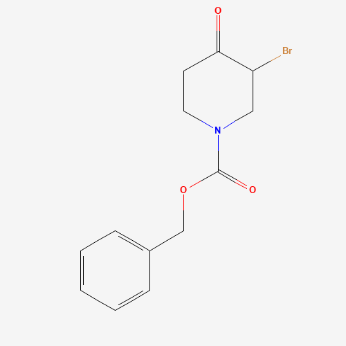 benzyl 3-bromo-4-oxopiperidine-1-carboxylate (CAS: 174184-13-5) - Chemical Structure and Molecular Formula 