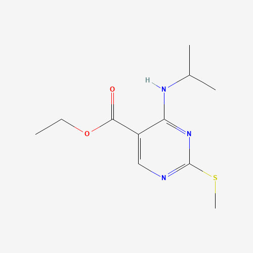 ethyl 2-methylsulfanyl-4-(propan-2-ylamino)pyrimidine-5-carboxylate (CAS: 25693-79-2) - Related Chemical Product