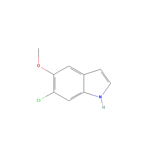 6-chloro-5-methoxy-1H-indole (CAS: 63762-72-1) - Chemical Structure and Molecular Formula 