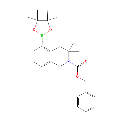 benzyl 3,3-dimethyl-5-(4,4,5,5-tetramethyl-1,3,2-dioxaborolan-2-yl)-1,4-dihydroisoquinoline-2-carboxylate (CAS: 1430564-00-3) - Related Chemical Product