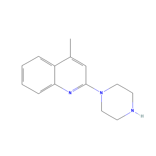 4-methyl-2-piperazin-1-ylquinoline (CAS: 50693-78-2) - Chemical Structure and Molecular Formula 