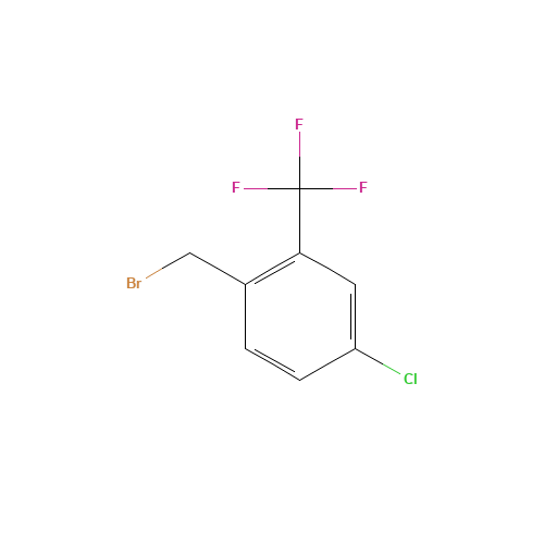 1-(bromomethyl)-4-chloro-2-(trifluoromethyl)benzene (CAS: 886496-75-9) - Chemical Structure and Molecular Formula 