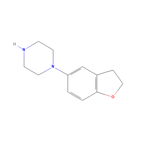 1-(2,3-dihydro-1-benzofuran-5-yl)piperazine (CAS: 163521-16-2) - Chemical Structure and Molecular Formula 