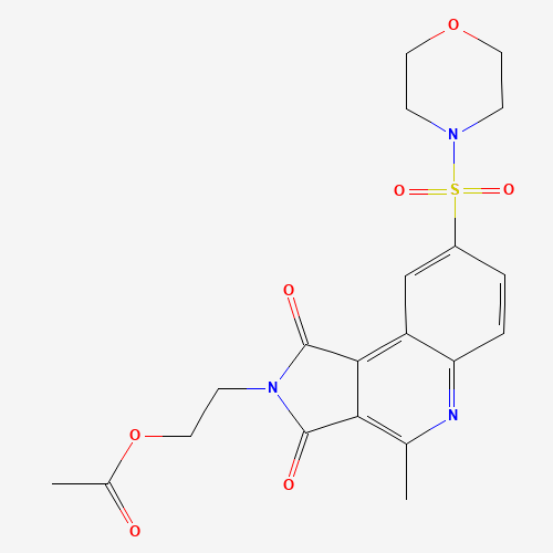 2-(4-methyl-8-morpholin-4-ylsulfonyl-1,3-dioxopyrrolo[3,4-c]quinolin-2-yl)ethyl acetate (CAS: 745046-84-8) - Related Chemical Product
