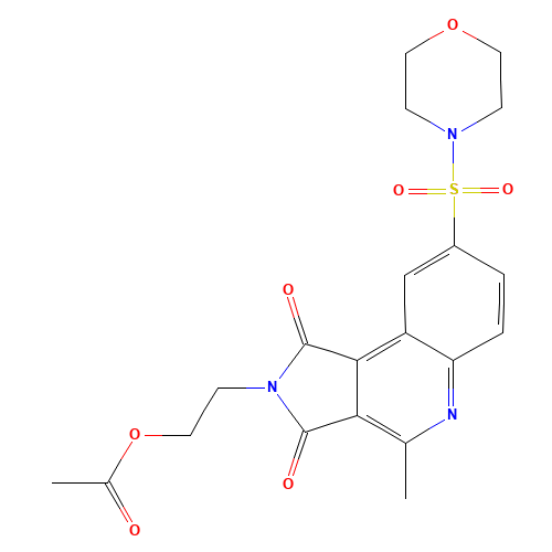 2-(4-methyl-8-morpholin-4-ylsulfonyl-1,3-dioxopyrrolo[3,4-c]quinolin-2-yl)ethyl acetate (CAS: 745046-84-8) - Related Chemical Product