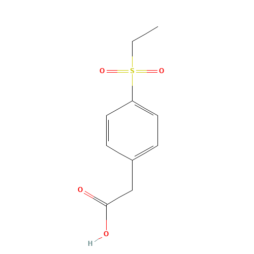 2-(4-ethylsulfonylphenyl)acetic acid (CAS: 383135-47-5) - Chemical Structure and Molecular Formula 