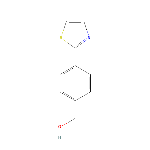 [4-(1,3-thiazol-2-yl)phenyl]methanol (CAS: 454678-91-2) - Chemical Structure and Molecular Formula 