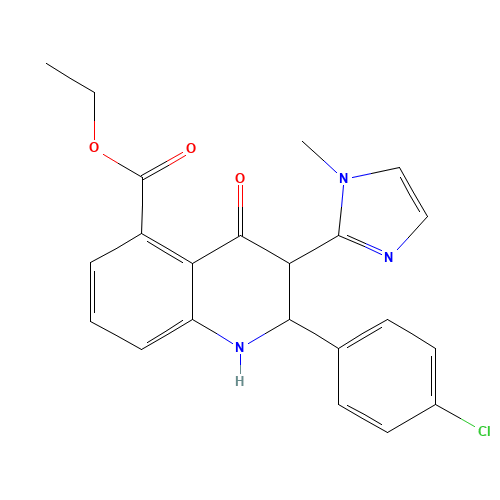 ethyl 2-(4-chlorophenyl)-3-(1-methylimidazol-2-yl)-4-oxo-2,3-dihydro-1H-quinoline-5-carboxylate (CAS: 1207454-86-1) - Related Chemical Product