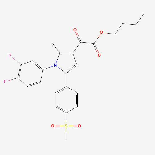 butyl 2-[1-(3,4-difluorophenyl)-2-methyl-5-(4-methylsulfonylphenyl)pyrrol-3-yl]-2-oxoacetate (CAS: 1005451-80-8) - Related Chemical Product