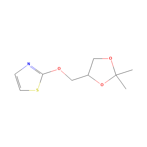 2-[(2,2-dimethyl-1,3-dioxolan-4-yl)methoxy]-1,3-thiazole (CAS: 39832-49-0) - Related Chemical Product