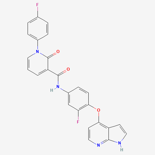 1-(4-fluorophenyl)-N-[3-fluoro-4-(1H-pyrrolo[2,3-b]pyridin-4-yloxy)phenyl]-2-oxopyridine-3-carboxamide (CAS: 888719-03-7) - Related Chemical Product