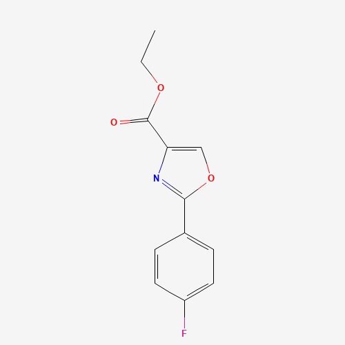 ethyl 2-(4-fluorophenyl)-1,3-oxazole-4-carboxylate (CAS: 132089-42-0) - Chemical Structure and Molecular Formula 
