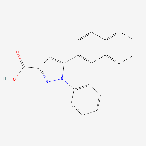 5-naphthalen-2-yl-1-phenylpyrazole-3-carboxylic acid (CAS: 144252-16-4) - Related Chemical Product