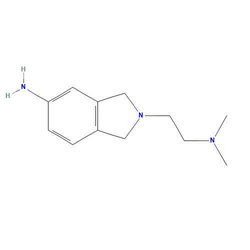 2-[2-(dimethylamino)ethyl]-1,3-dihydroisoindol-5-amine (CAS: 1017463-91-0) - Chemical Structure and Molecular Formula 
