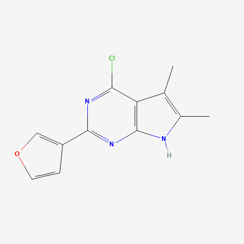 4-chloro-2-(furan-3-yl)-5,6-dimethyl-7H-pyrrolo[2,3-d]pyrimidine (CAS: 251947-12-3) - Related Chemical Product