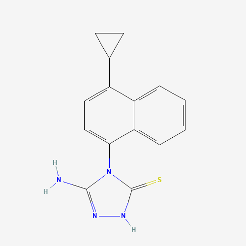 3-amino-4-(4-cyclopropylnaphthalen-1-yl)-1H-1,2,4-triazole-5-thione (CAS: 878671-96-6) - Related Chemical Product