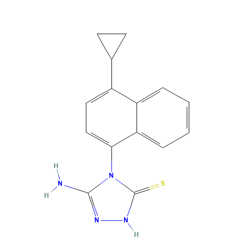 3-amino-4-(4-cyclopropylnaphthalen-1-yl)-1H-1,2,4-triazole-5-thione (CAS: 878671-96-6) - Related Chemical Product