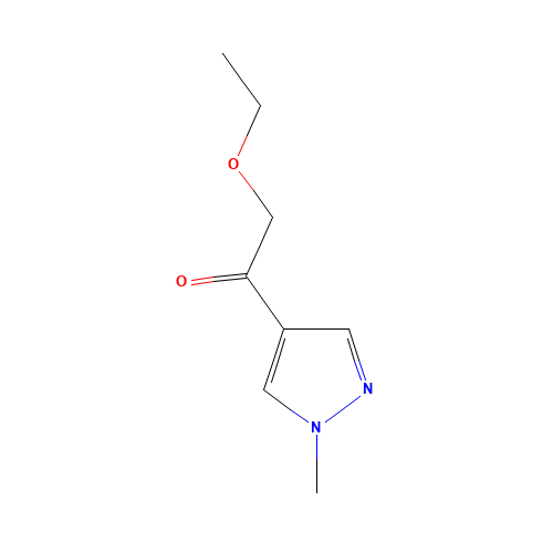 2-ethoxy-1-(1-methylpyrazol-4-yl)ethanone (CAS: 1104291-93-1) - Chemical Structure and Molecular Formula 
