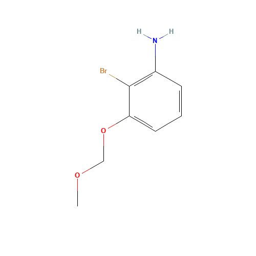 2-bromo-3-(methoxymethoxy)aniline (CAS: 1354469-57-0) - Chemical Structure and Molecular Formula 