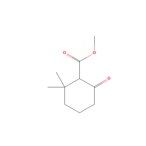 methyl 2,2-dimethyl-6-oxocyclohexane-1-carboxylate (CAS: 71135-95-0) - Chemical Structure and Molecular Formula 