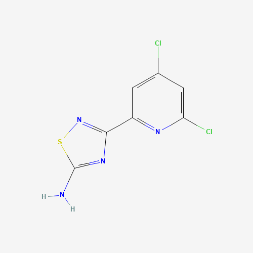 3-(4,6-dichloropyridin-2-yl)-1,2,4-thiadiazol-5-amine (CAS: 1179361-45-5) - Chemical Structure and Molecular Formula 