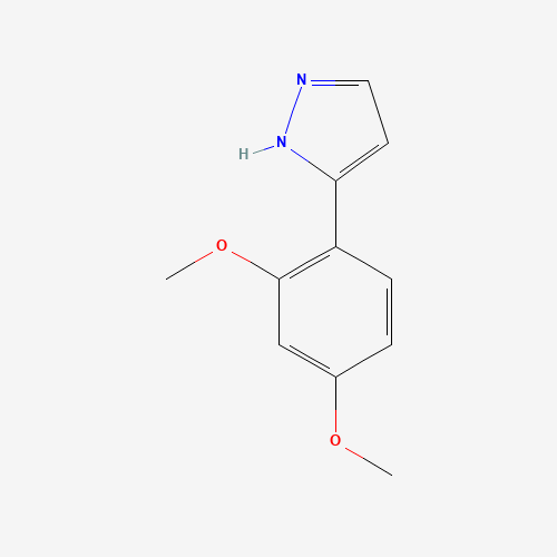 5-(2,4-dimethoxyphenyl)-1H-pyrazole (CAS: 150433-17-3) - Chemical Structure and Molecular Formula 
