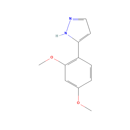 5-(2,4-dimethoxyphenyl)-1H-pyrazole (CAS: 150433-17-3) - Chemical Structure and Molecular Formula 