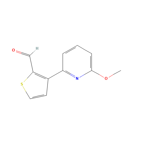 3-(6-methoxypyridin-2-yl)thiophene-2-carbaldehyde (CAS: 1177369-16-2) - Chemical Structure and Molecular Formula 